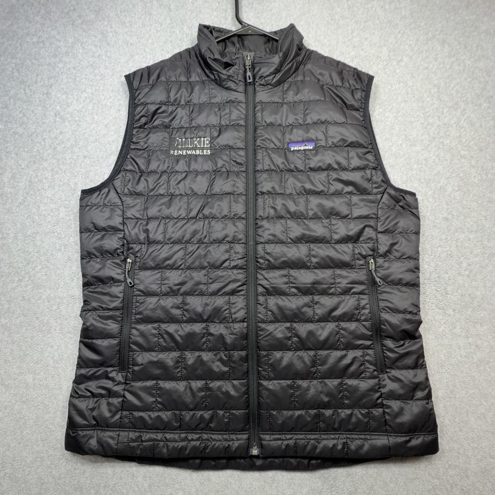 Patagonia Nano Puff Vest Mens Large Black Insulated Full Zip Outdoor Logo 2024